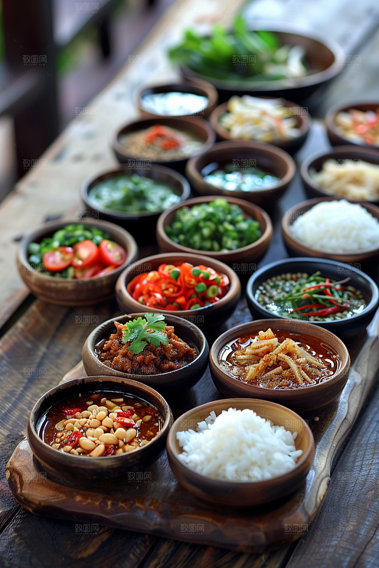 泰国菜香料美食摄影图
