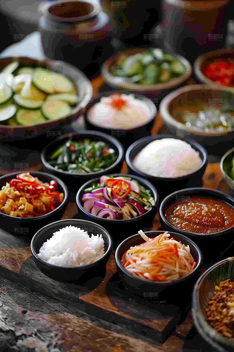 泰国菜香料自然摄影图