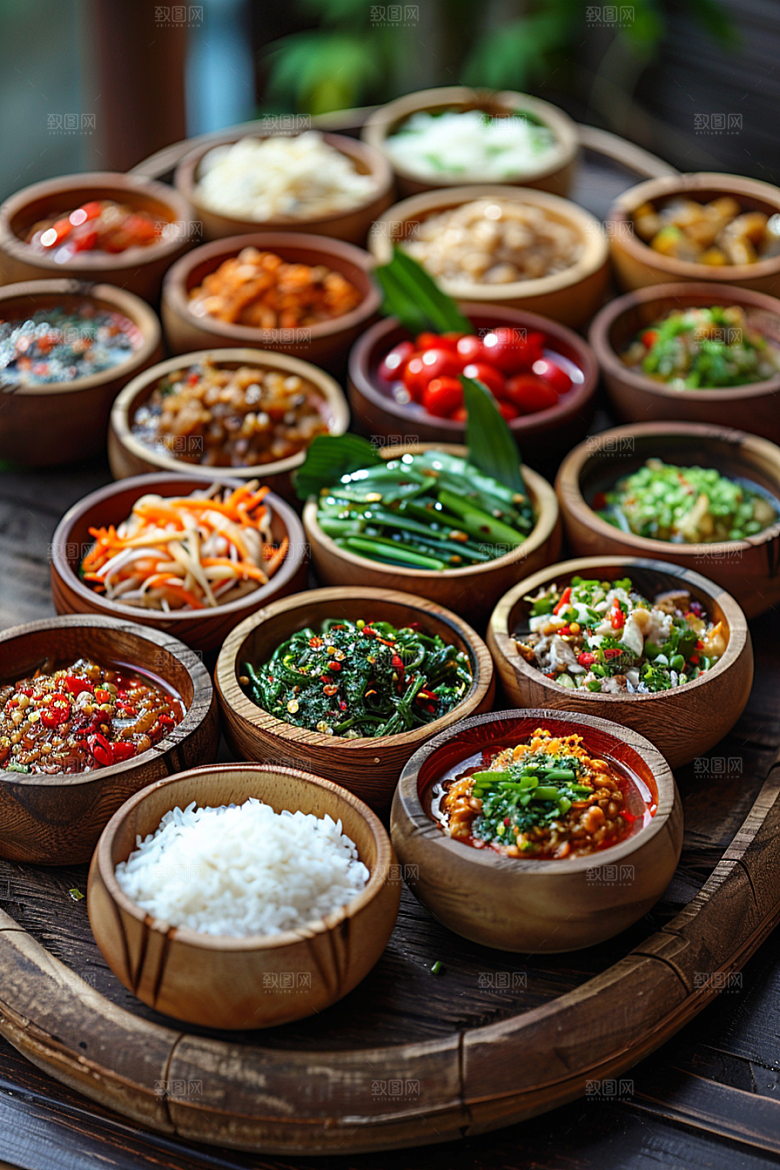 泰国菜美味咖喱摄影图