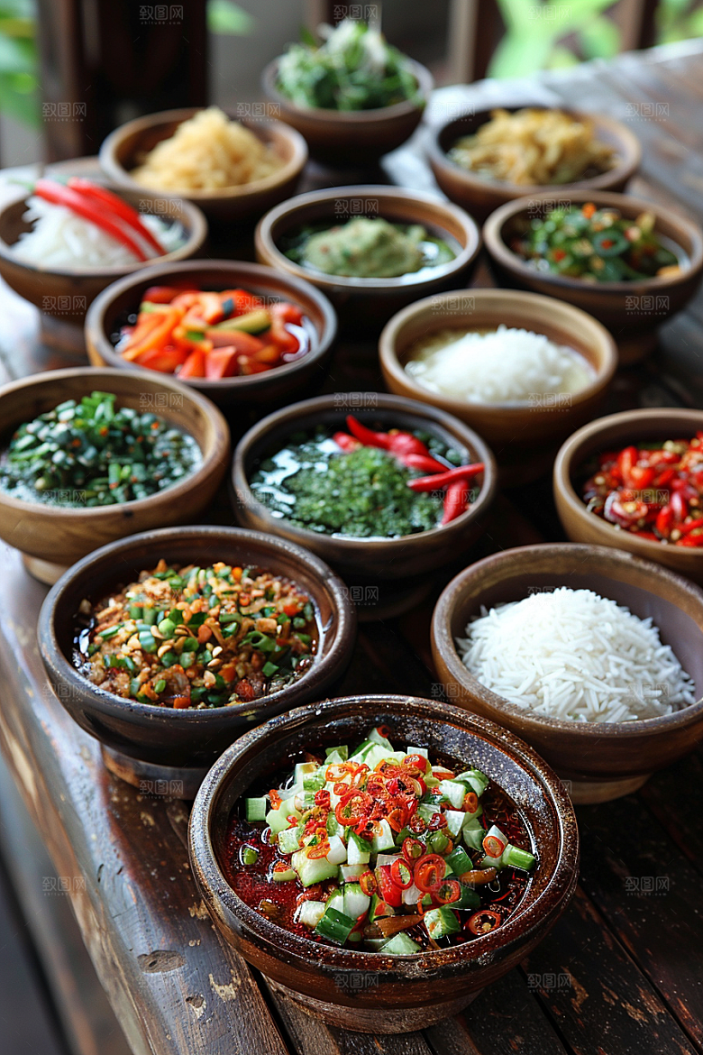 泰国菜咖喱美食摄影图