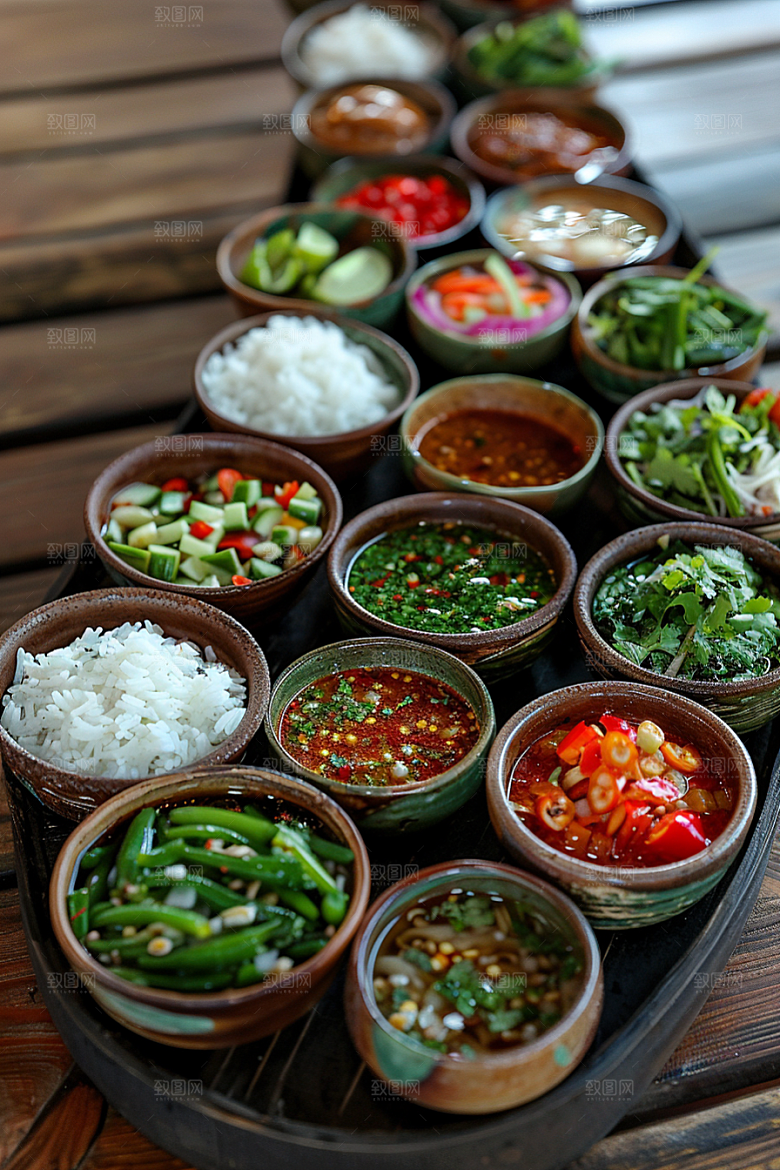 泰国菜美食冬阴功摄影图