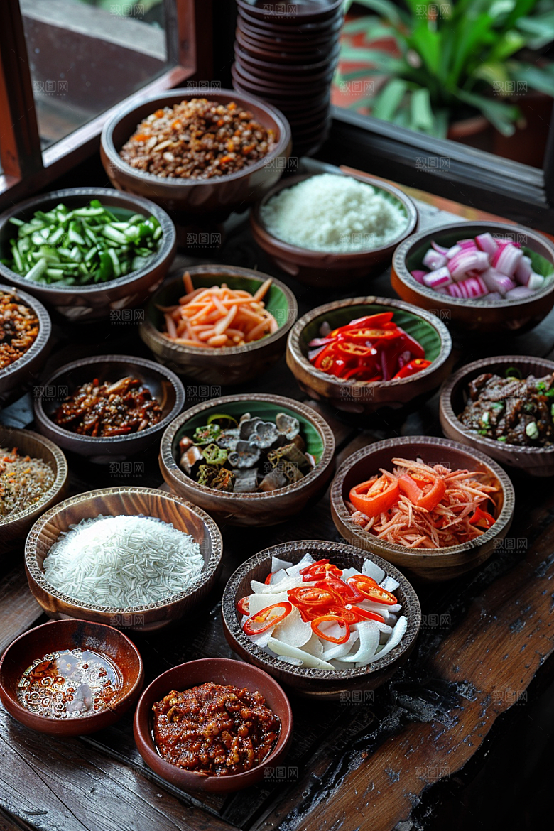 泰国菜香料美食摄影图