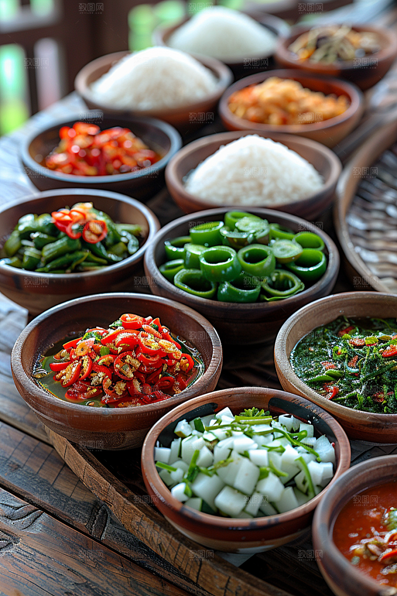 泰国菜咖喱香料摄影图