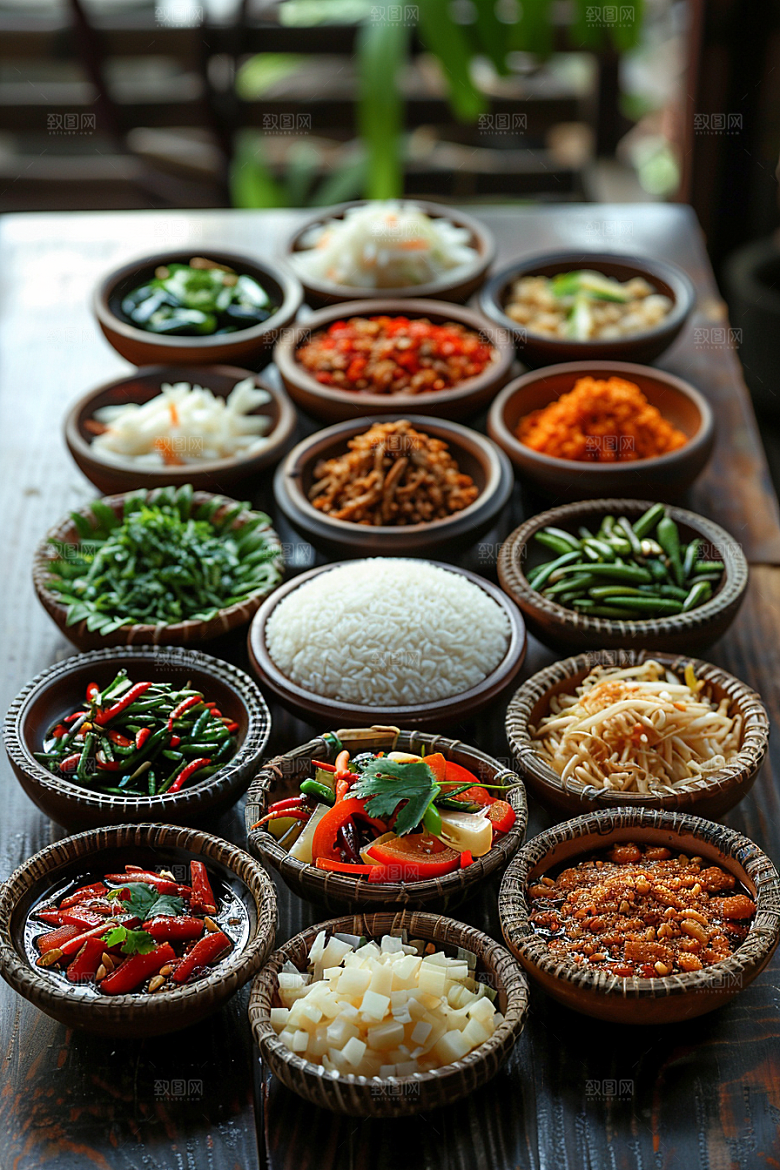泰国菜香料自然摄影图