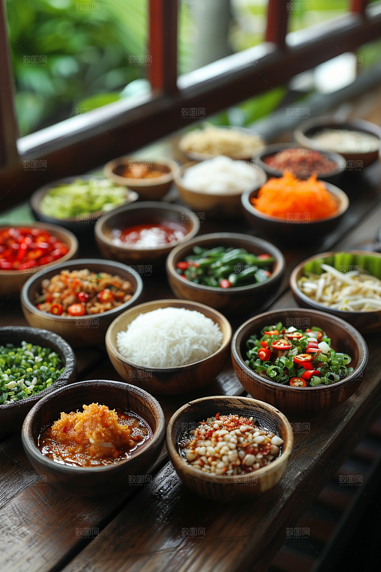 泰国菜香料美食摄影图