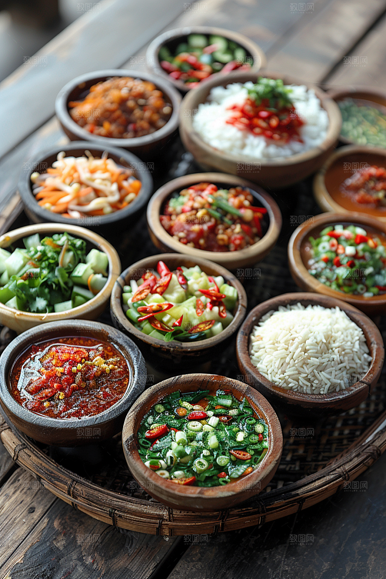 泰国菜地方菜美味摄影图