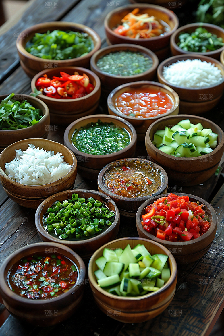 泰国菜香料特色摄影图