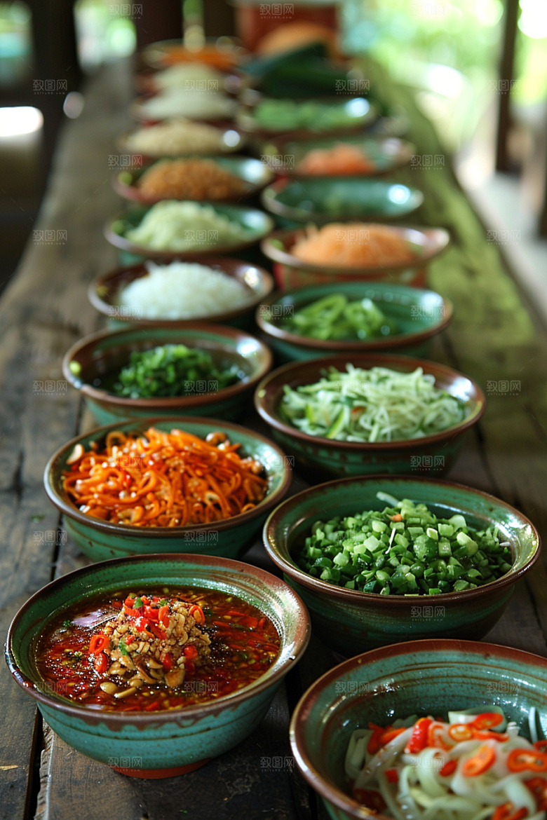 泰国菜地方菜香料摄影图