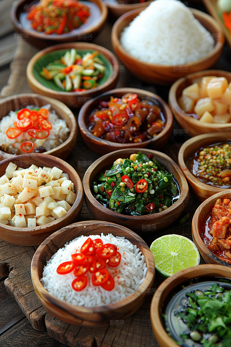 泰国菜泰餐地方菜摄影图