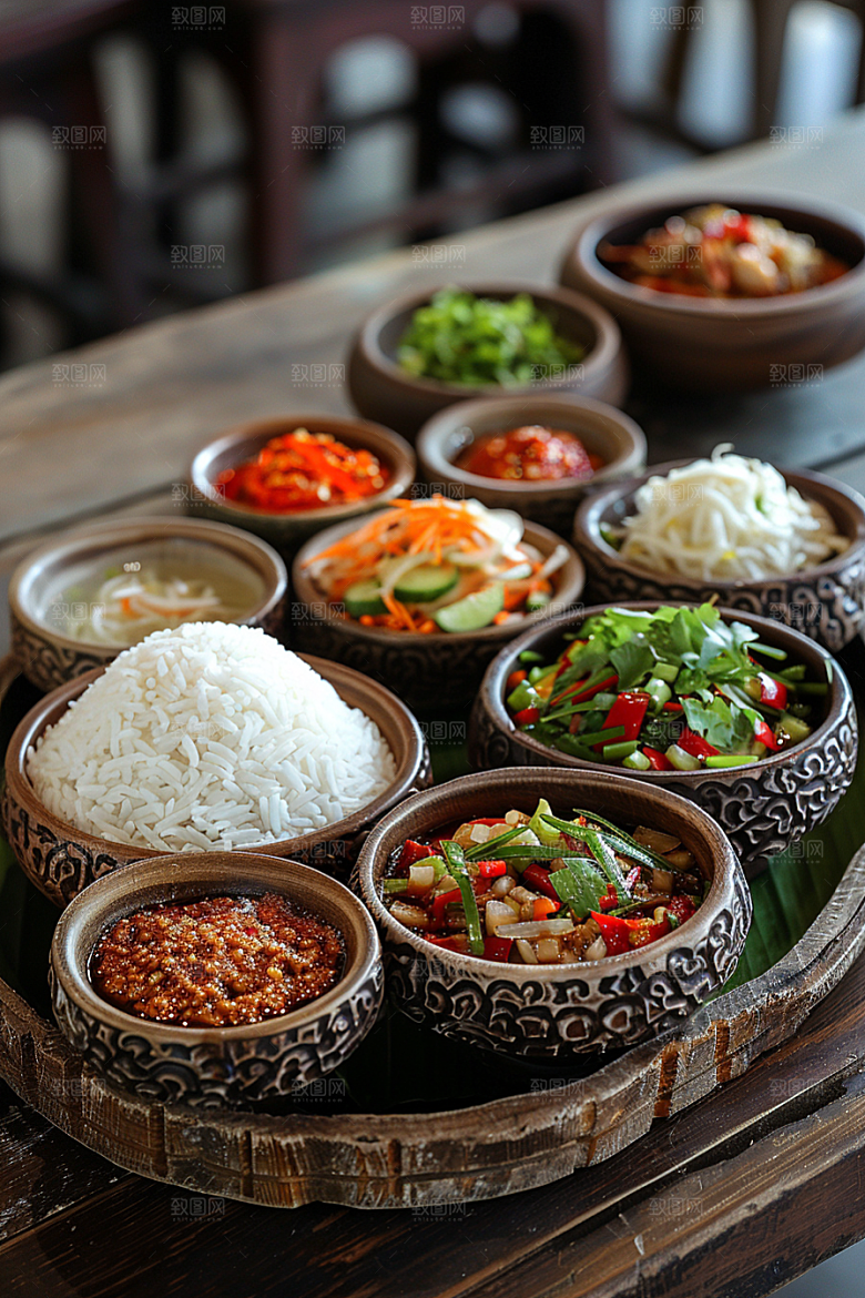 泰国菜美食地方菜摄影图