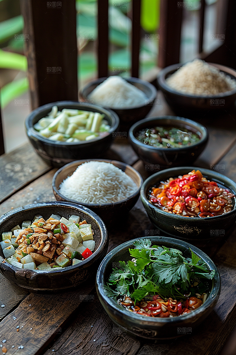 泰国菜美食清新摄影图