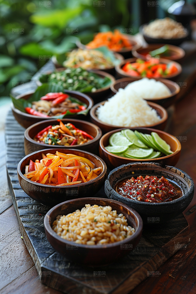 泰国菜地方菜香料摄影图