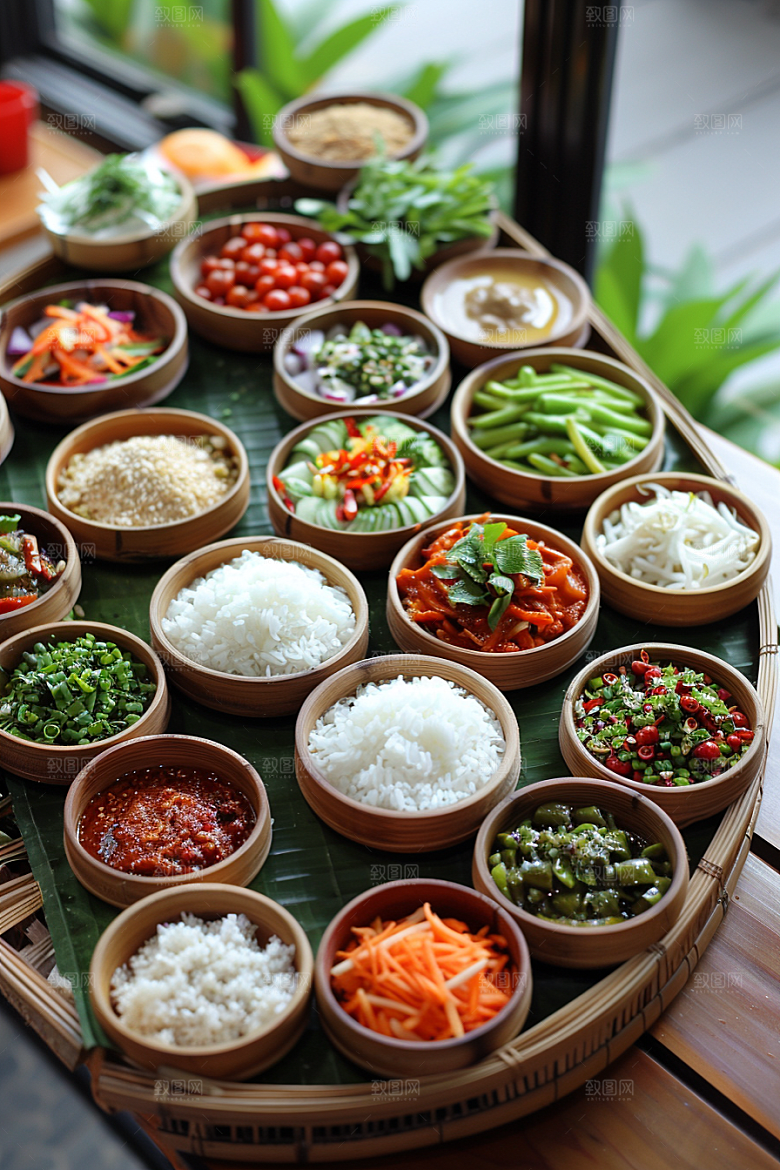 泰国菜特色香料摄影图