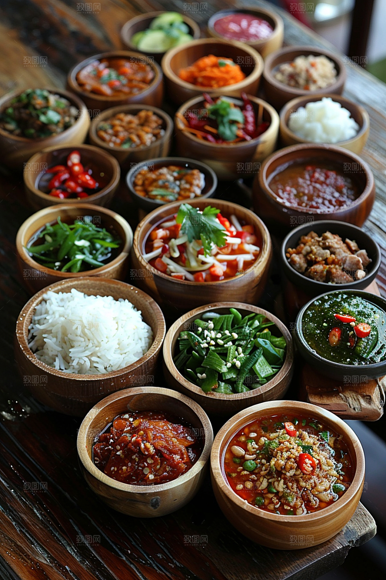 泰国菜美味泰餐摄影图
