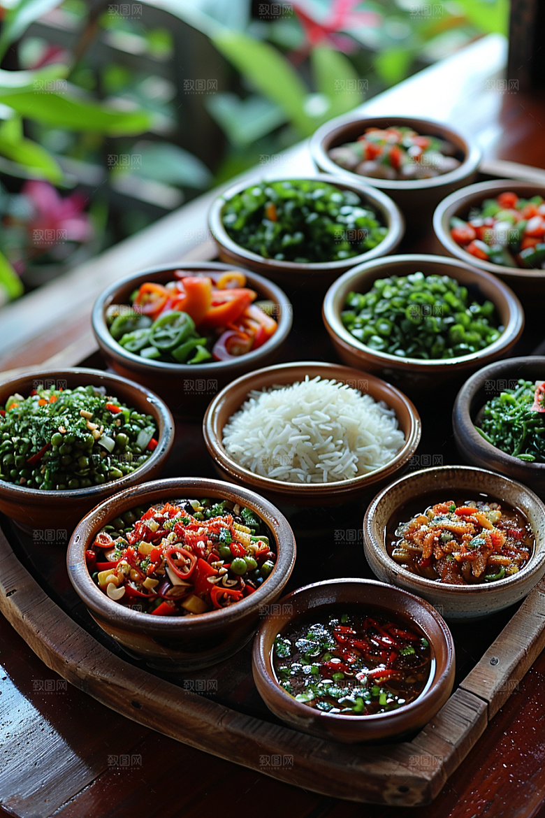 泰国菜地方菜美食摄影图