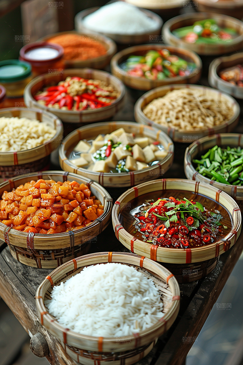 泰国菜清新地方菜摄影图
