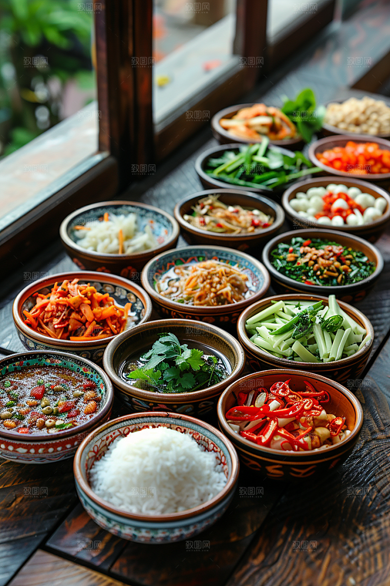 泰国菜美食咖喱摄影图