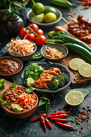 泰国菜高清美食摄影图