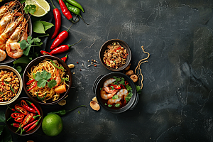 泰国菜美食泰餐摄影图