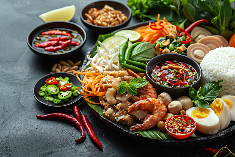 泰国菜美食高清摄影图