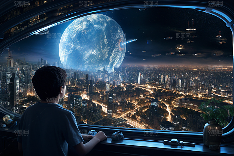 太空男孩星球空间站素材