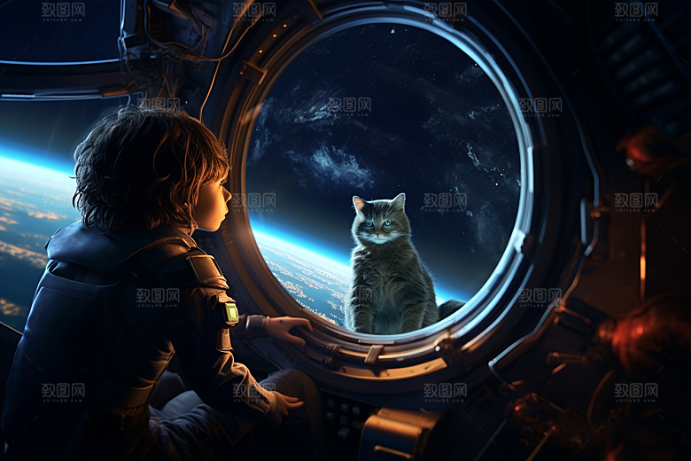 太空男孩宇航员航天素材