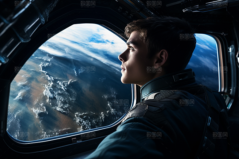 太空男孩高清空间站素材