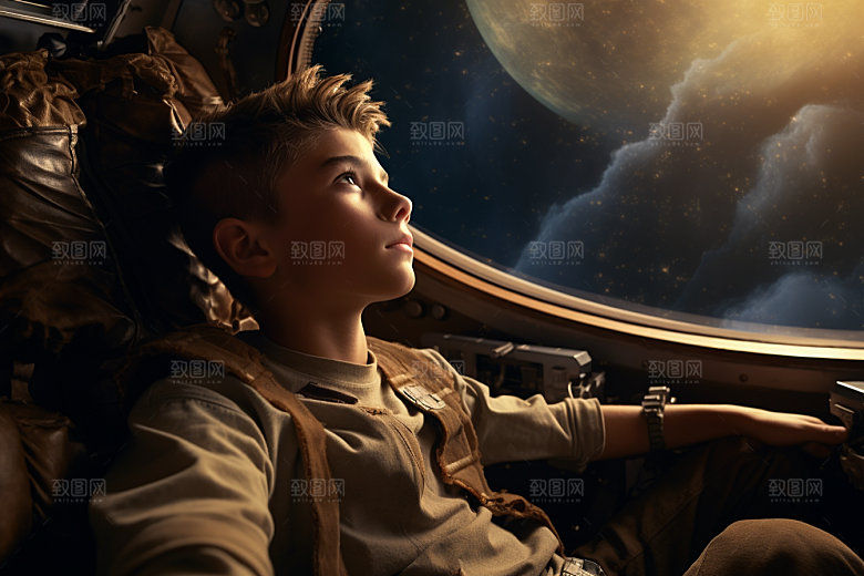 太空男孩未来星球素材