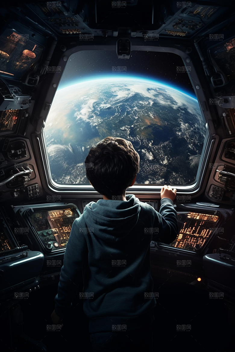 太空男孩高清科幻素材