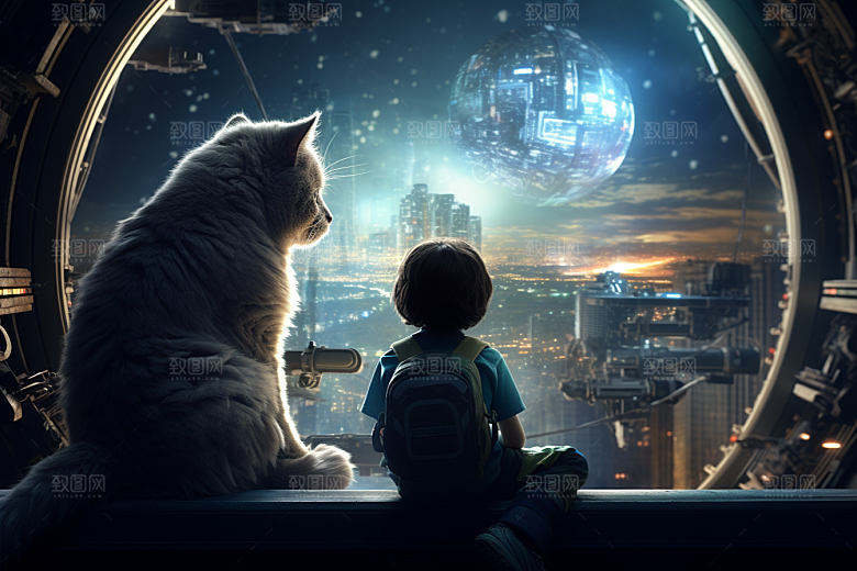 太空男孩星球航天素材