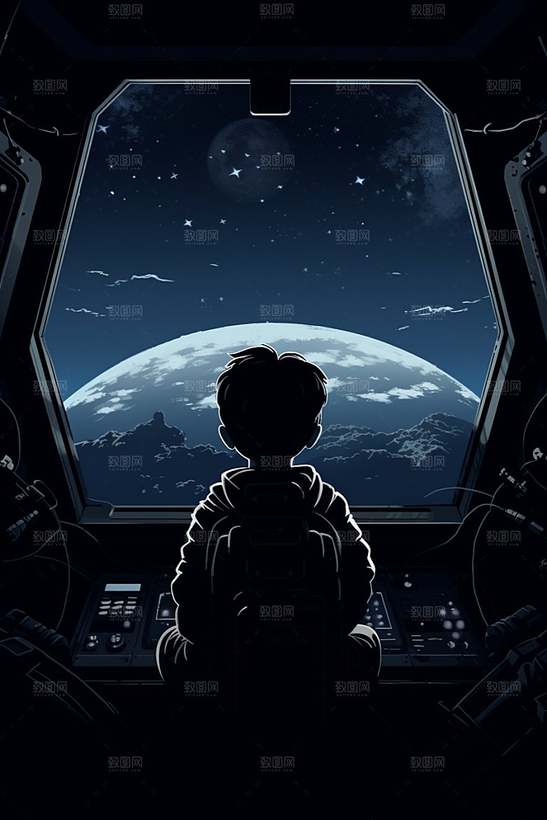 太空男孩未来航天素材