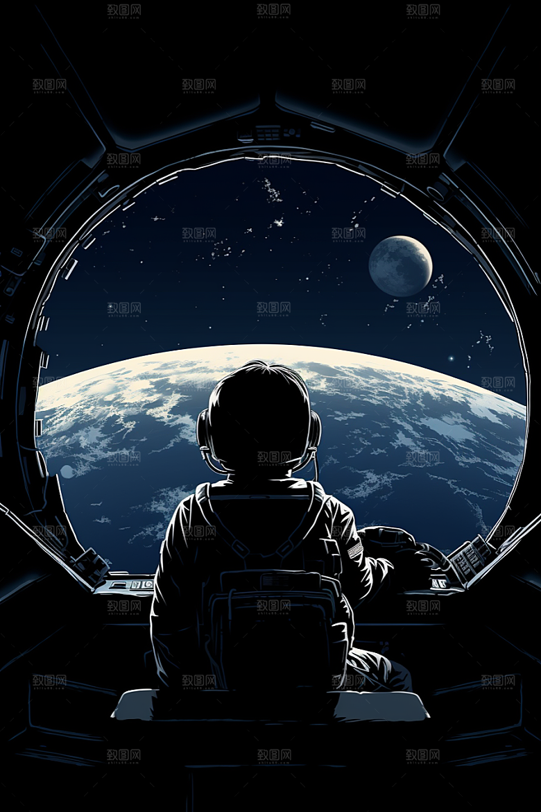 太空男孩科技感未来素材