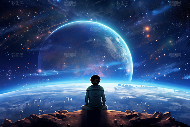 太空男孩航空宇宙星空素材