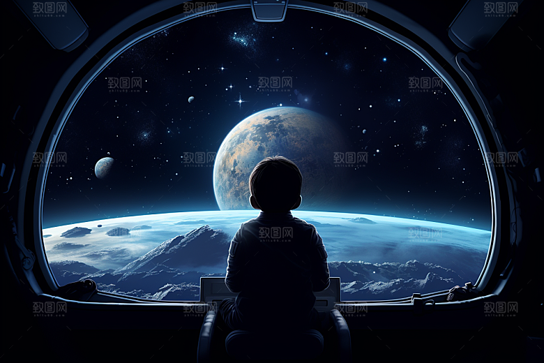 太空男孩航天空间站素材