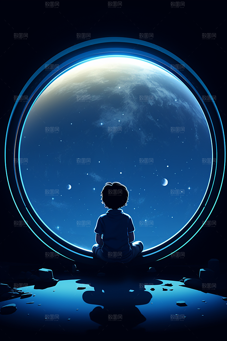 太空男孩空间站航天素材