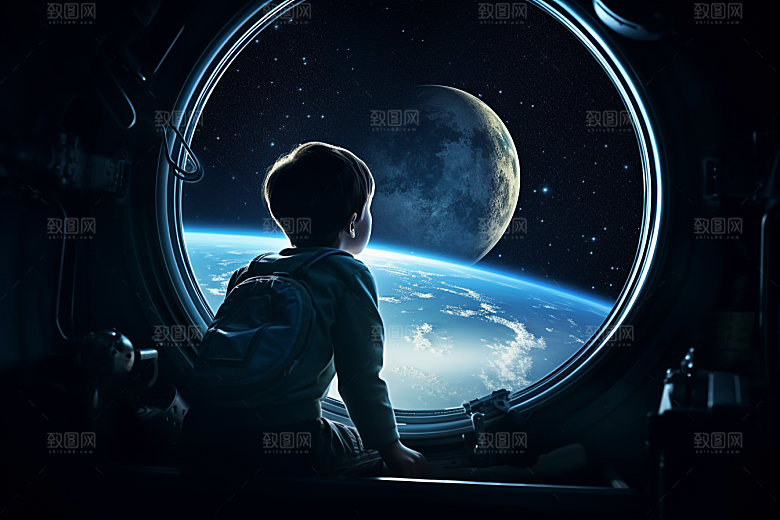 太空男孩高清星球素材