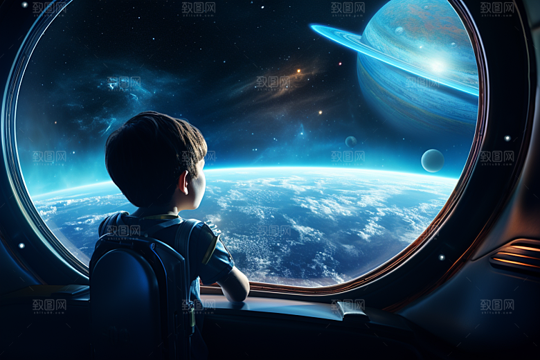 太空男孩高清宇宙星空素材