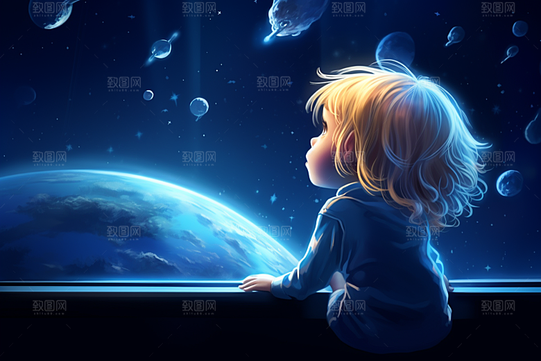 太空男孩未来太空舱素材