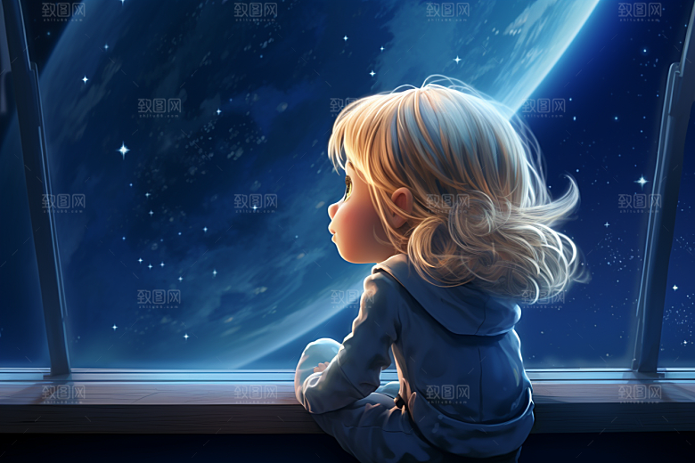 太空男孩高清科幻素材