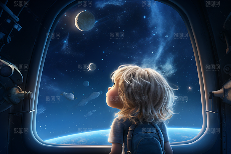 太空男孩高清星球素材