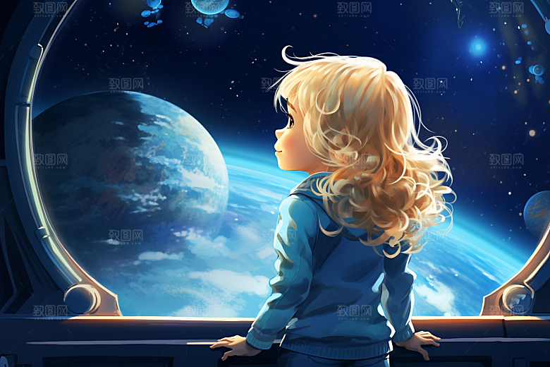 太空男孩航空科幻素材