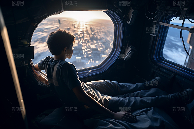 太空男孩航空太空舱素材