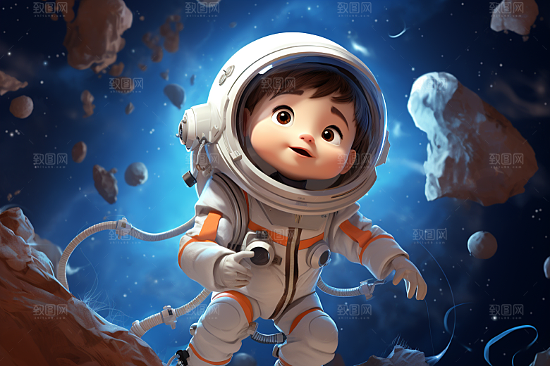 太空男孩高清科幻素材