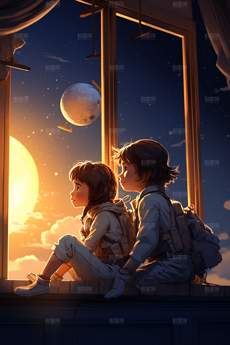 太空男孩科技感宇宙星空素材