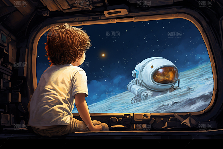 太空男孩星球未来素材