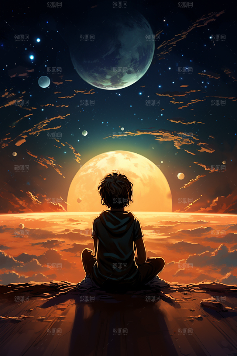 太空男孩太空舱未来素材