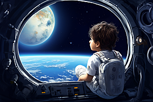 太空男孩航空未来素材