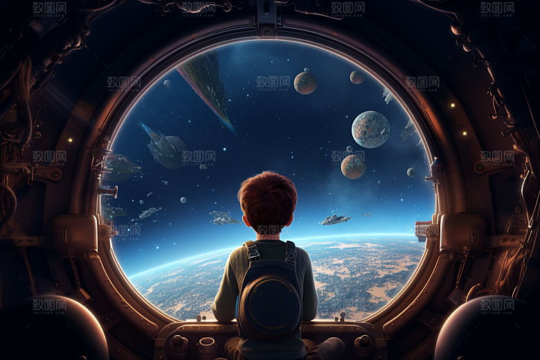 太空男孩宇航员高清素材