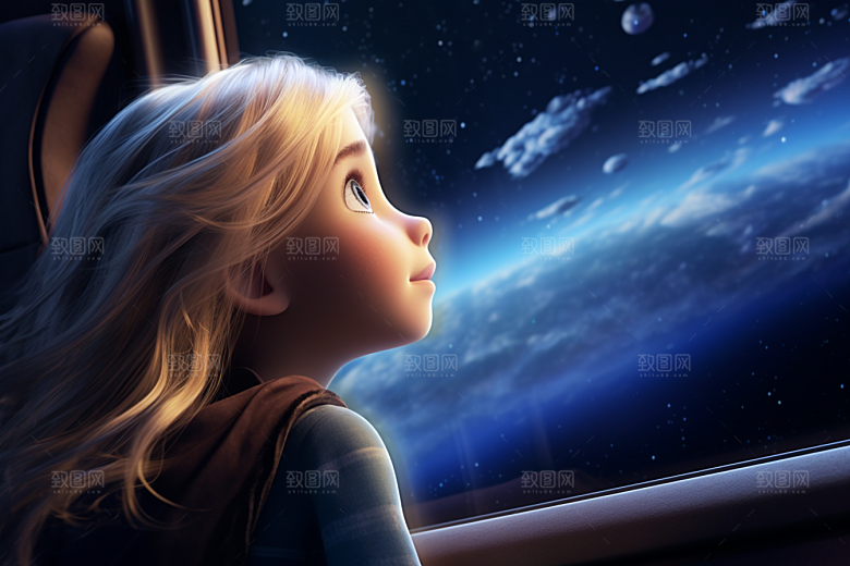 太空男孩科幻星球素材