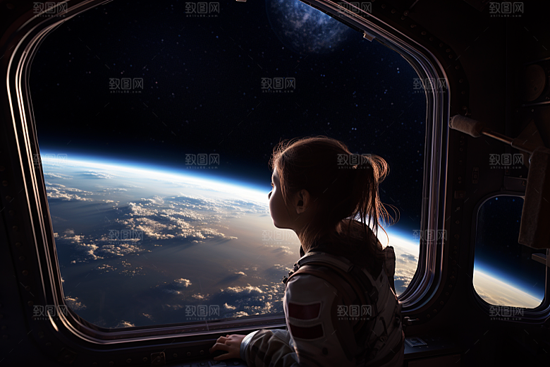太空男孩空间站星球素材